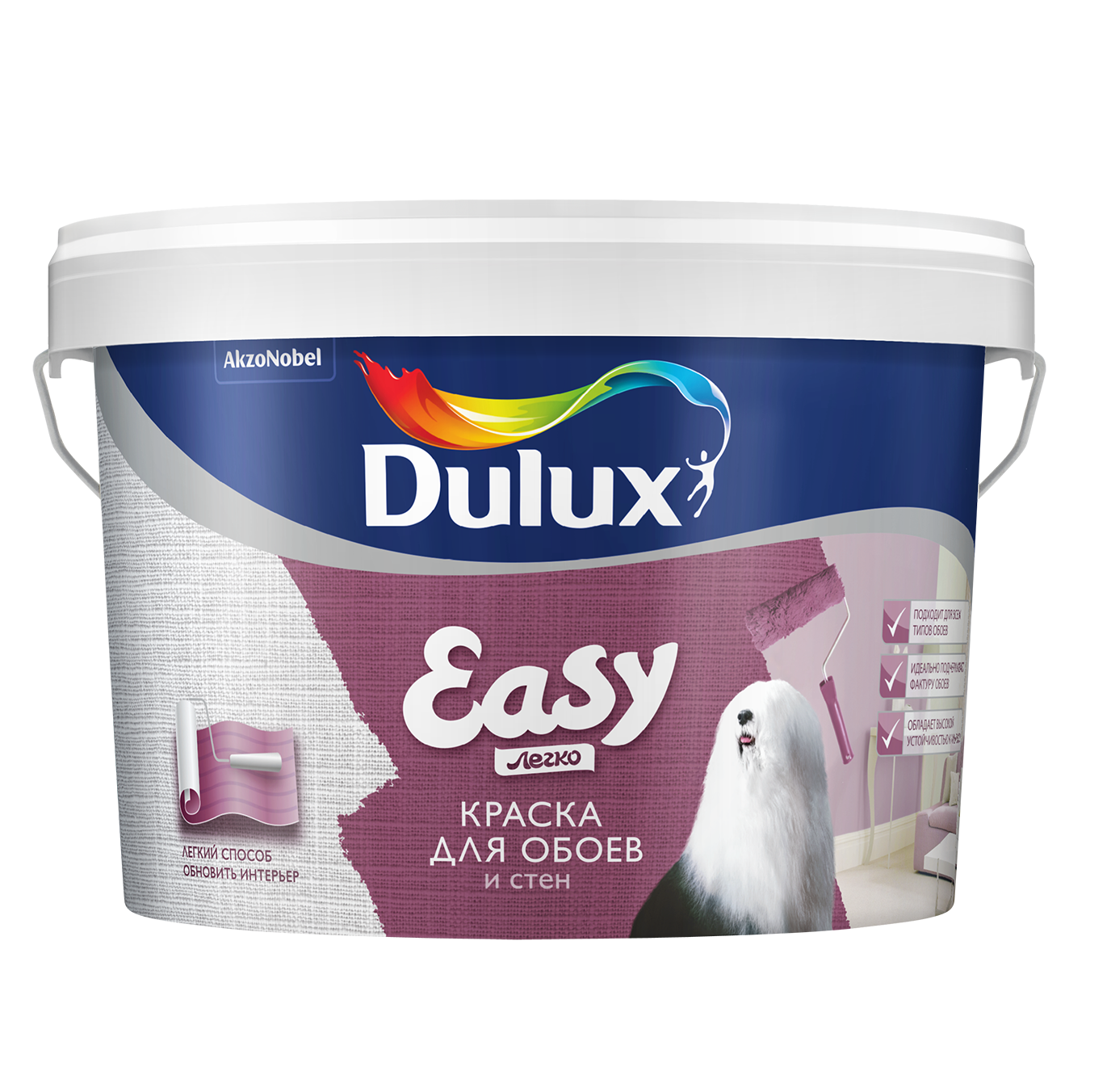 Dulux Easy матовая краска для обоев и стен