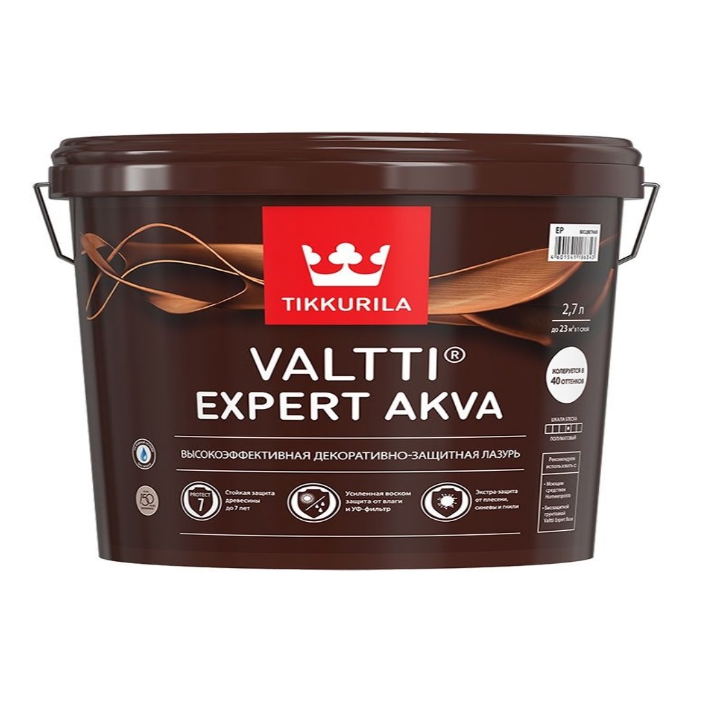 Tikkurila Valtti Expert Akva лазурь высокоэффективная защитная, полуматовая